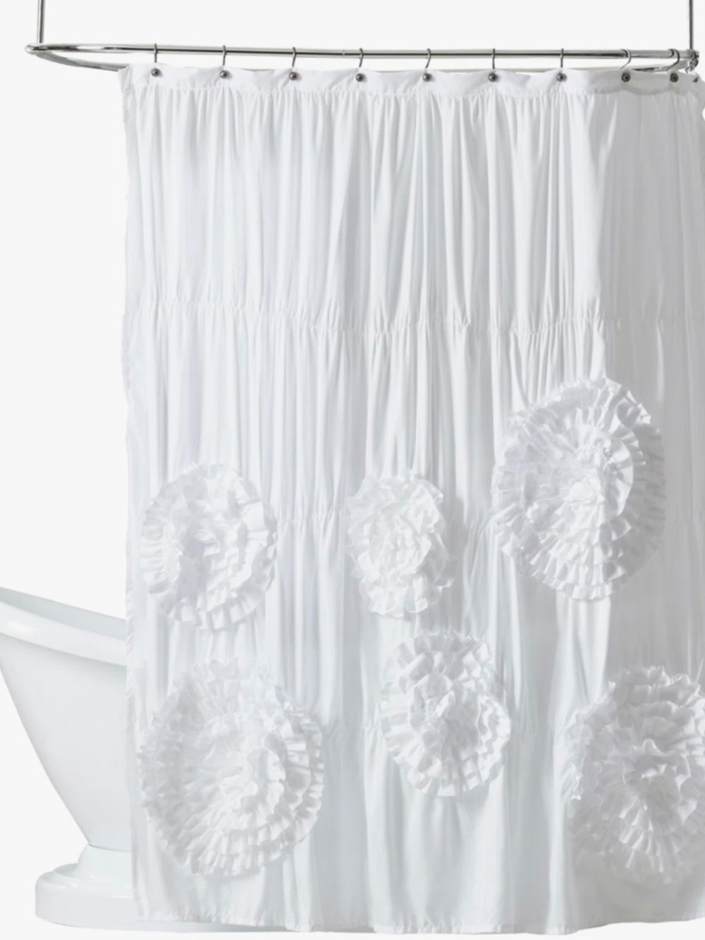Ophelia & Co. White Shower Curtain